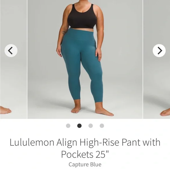 Lululemon Align HR Pant with Pockets 25” Sz4 Capture Blue